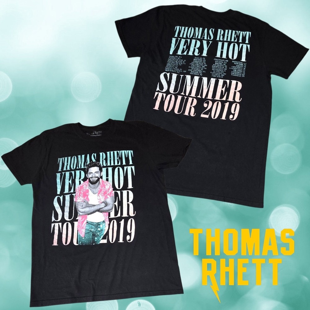Thomas‎ Rhett Mens Very Hot Summer Tour 2019 Graphic T-Shirt Black MD